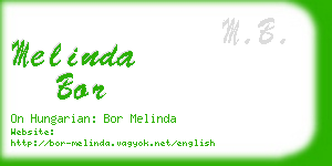 melinda bor business card